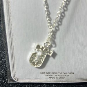 J - for JUICE NECKLACE & stud earrings